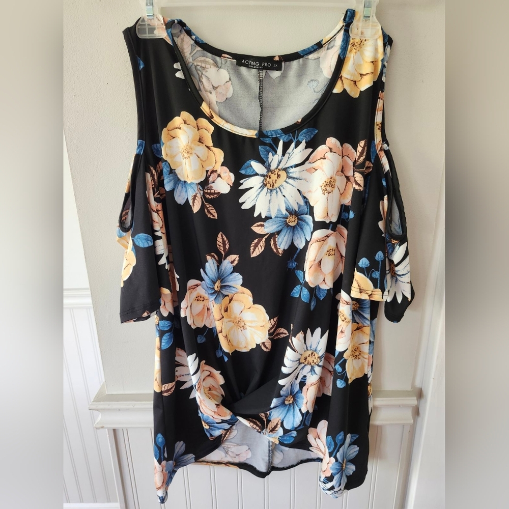 Acting pro floral shirt size 2x